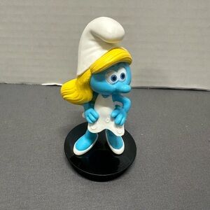 Blue and White Smurfette Figurine
